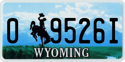 WY license plate 09526I