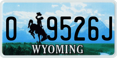 WY license plate 09526J