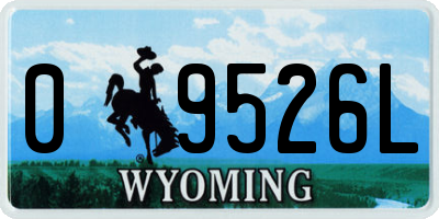 WY license plate 09526L