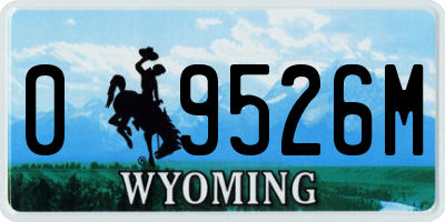 WY license plate 09526M
