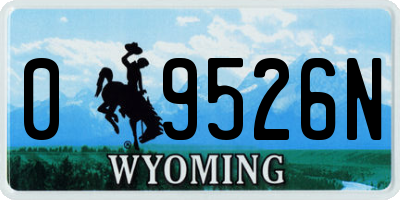 WY license plate 09526N