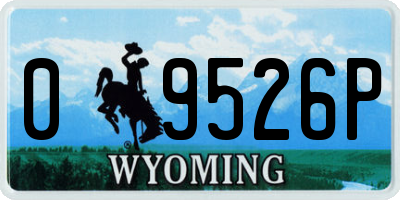 WY license plate 09526P