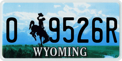 WY license plate 09526R