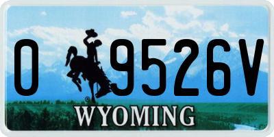 WY license plate 09526V