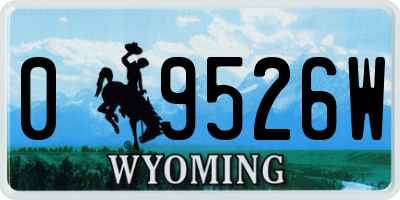 WY license plate 09526W