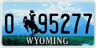 WY license plate 095277