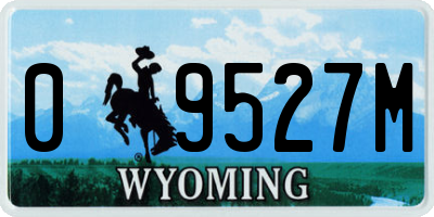 WY license plate 09527M