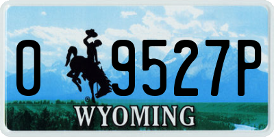WY license plate 09527P