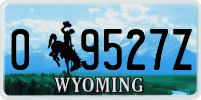 WY license plate 09527Z