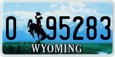 WY license plate 095283
