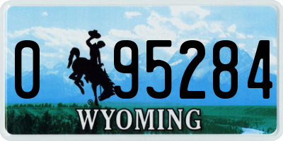 WY license plate 095284
