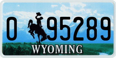 WY license plate 095289