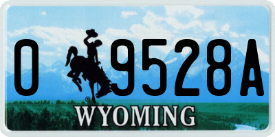WY license plate 09528A
