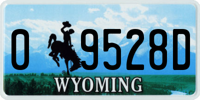 WY license plate 09528D