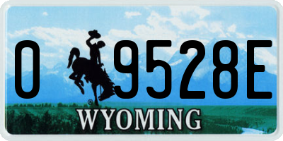 WY license plate 09528E