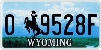 WY license plate 09528F