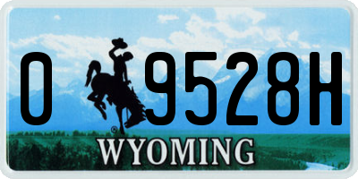 WY license plate 09528H