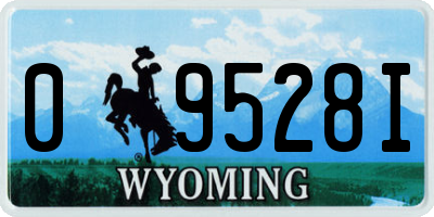 WY license plate 09528I