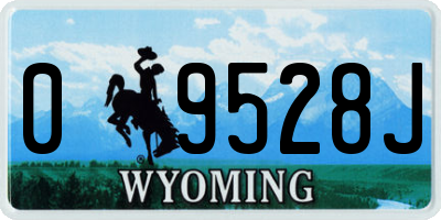 WY license plate 09528J