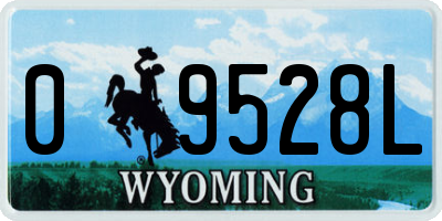WY license plate 09528L