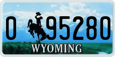 WY license plate 09528O