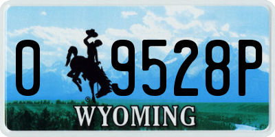 WY license plate 09528P