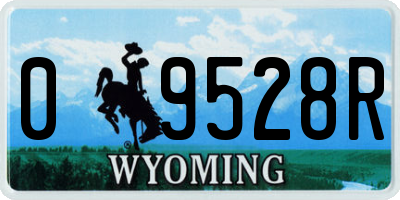 WY license plate 09528R