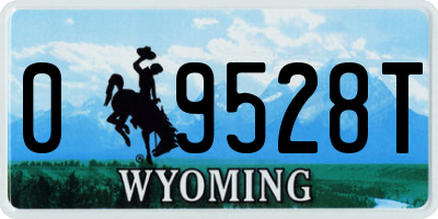 WY license plate 09528T