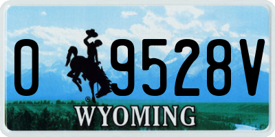 WY license plate 09528V