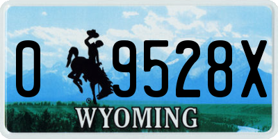 WY license plate 09528X