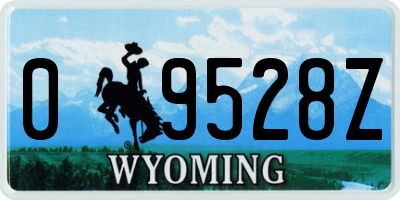 WY license plate 09528Z