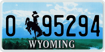WY license plate 095294