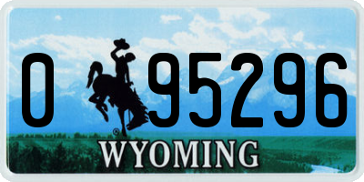 WY license plate 095296