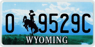 WY license plate 09529C