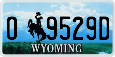 WY license plate 09529D