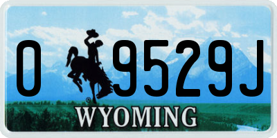 WY license plate 09529J