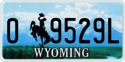 WY license plate 09529L