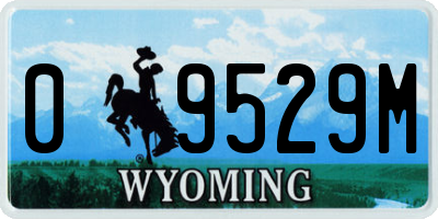 WY license plate 09529M