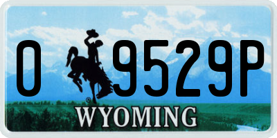 WY license plate 09529P