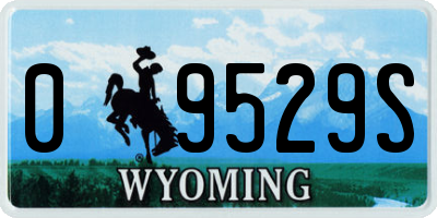 WY license plate 09529S