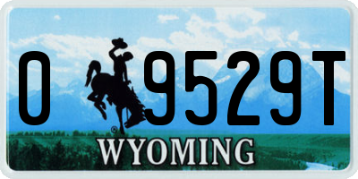 WY license plate 09529T