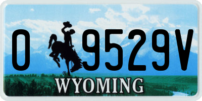 WY license plate 09529V