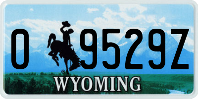 WY license plate 09529Z