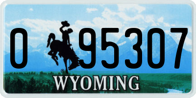 WY license plate 095307