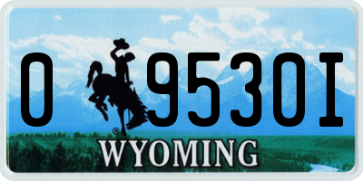 WY license plate 09530I