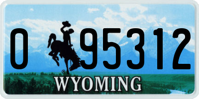 WY license plate 095312