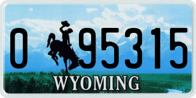 WY license plate 095315