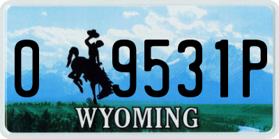 WY license plate 09531P