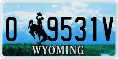 WY license plate 09531V