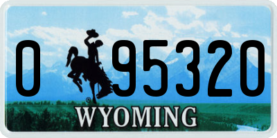 WY license plate 095320